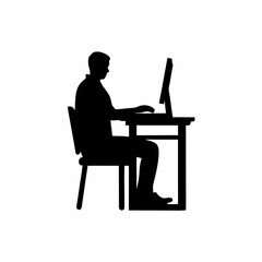Young man learning coding with ai on a computer at a desk