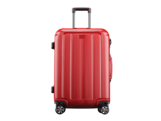 red suitcase isolated on transparent White background png