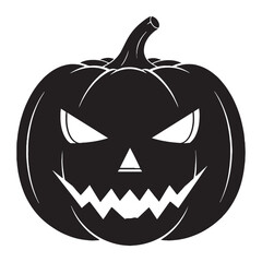 Scary Halloween Pumpkin Jack-o’-lantern Silhouette
