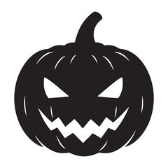 Scary Halloween Pumpkin Jack-o’-lantern Silhouette