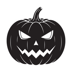 Scary Halloween Pumpkin Jack-o’-lantern Silhouette
