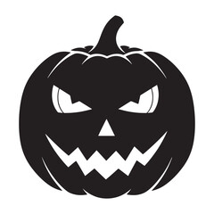Scary Halloween Pumpkin Jack-o’-lantern Silhouette