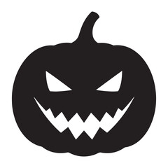 Scary Halloween Pumpkin Jack-o’-lantern Silhouette