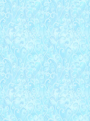 Frosty white and blue seamless pattern