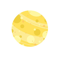 ポップなドット柄の卵のようなかわいい金星のイラスト