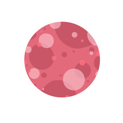 ポップでかわいい水玉模様の火星のイラスト