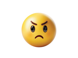 Pouting Emoji Face with Puffy isolated on transparent White background png