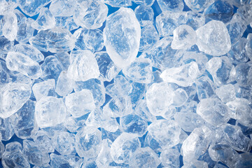 Crashed blue  ice background texture
