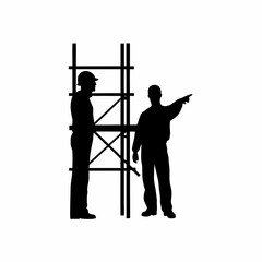 Inspector warns worker about unsafe scaffolding construction site safety