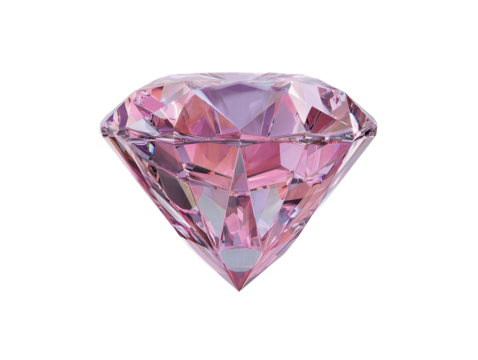 pink diamond isolated on transparent White background png - Powered by Adobe