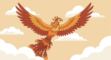 Fototapeta premium Rising phoenix art