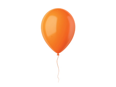 orange balloon isolated on transparent White background png