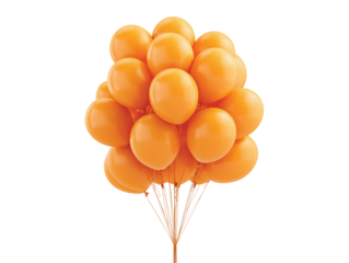 orange balloon isolated on transparent White background png