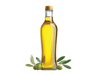 Olive oil bottle isolated on transparent White background png