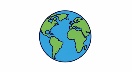 earth globe with green grass