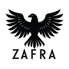 Zafra Eagle Logo Silhouette on White Background