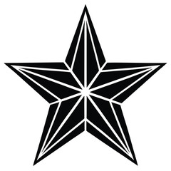 Christmas star icon outline vector line art festive holiday design, Xmas star silhouette, Holiday star vector drawing, Elegant Christmas star outline.