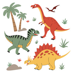 Cute Cartoon Dinosaurs for Kids