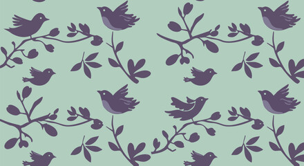 Birds and Branches Pattern