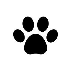 Minimal cat paw print icon set collection vector design isolated on white background simple style
