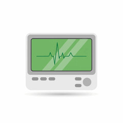 Medical monitor showing heart rate waveform, health, healthcare, cardiology, ECG, EKG