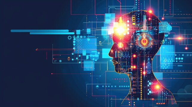 Innovative abstract representation of ideas and growth through generative artificial intelligence