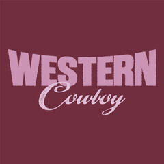 Vintage typography wild west texas rodeo western cowboy on horse illustration print with retro slogan text for graphic tee t shirt or poster - Vector