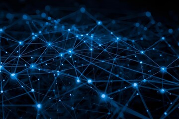 Obraz premium Abstract data network with connected nodes