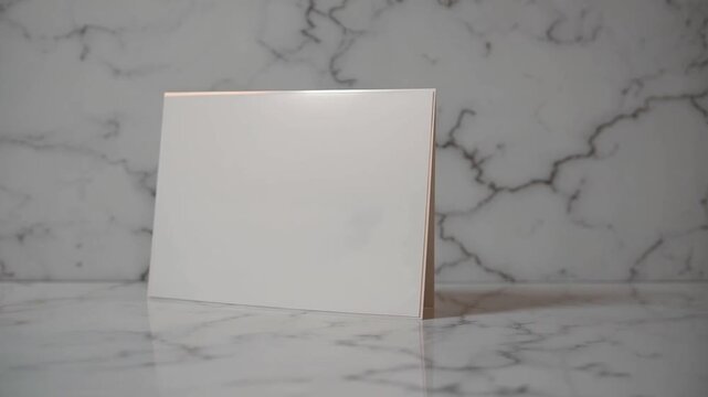 Sympathy and Memorial Card Template with Blank Frame on Stone Surface for Condolence Messages