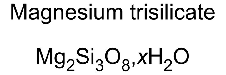 Chemical structure of magnesium trisilicate, drug substance