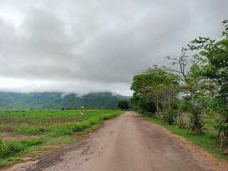storm clouds over the mountain