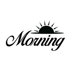 Morning sunrise graphic, start your day