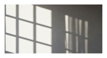 Shadows from a window projected onto a wall. Image with a transparent background ideal for use on any surface.	
