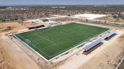 Palapye Sports complex near Morupule in Central Botswana, Africa