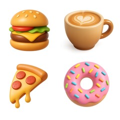 fast food 3d icon