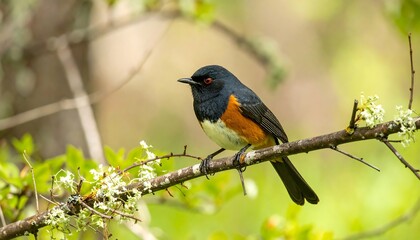 Obraz premium Small bird perched on a branch