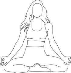 Woman Meditating in Lotus Pose