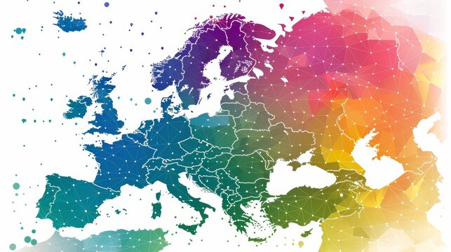 Digital mapping of the european union network for data and business exchange in western europe - Powered by Adobe