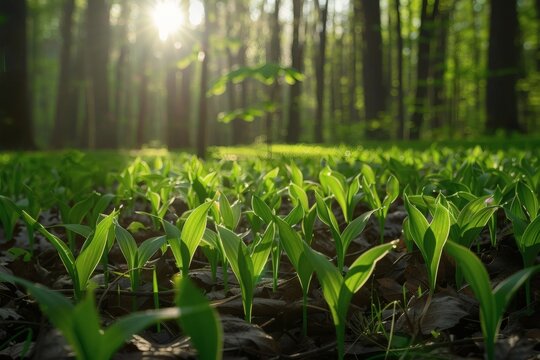 During the spring equinox, the fields are lush with greenery
