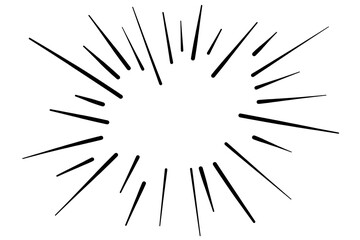 Fototapeta premium illustration: explosion or explosive boom hand drawn sketch in doodle style isolated on white or transparent png