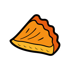 middle eastern baklava pastry piece vector illustration