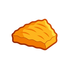 golden brown crispy baklava vector doodle illustration