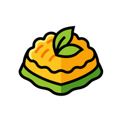 traditional greek baklava dessert vector illustration
