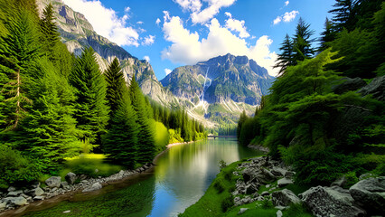 lake in the mountains
