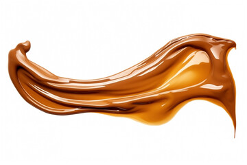 smear of thick brown oil isolated