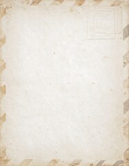 Aged, vintage, blank paper letter