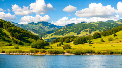 lake in the mountains