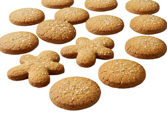 Delicious Homemade Cookies: Round and Star-Shaped Biscuits for Baking Websites and Blogs