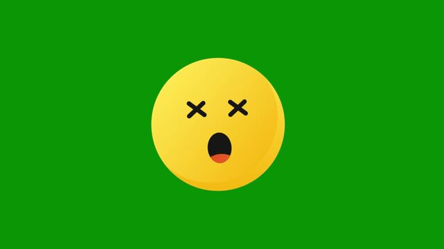 Shocked emoji expression conveying surprise and disbelief in a dynamic animation preview