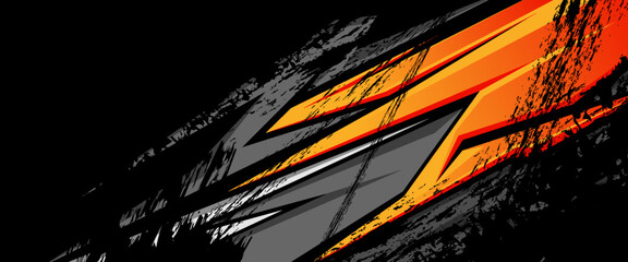 Car wrap design vector.Graphic abstract stripe racing background designs for vehicle, rally, race, adventure and car racing livery